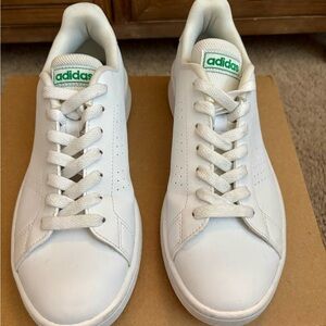 Adidas Advantage Base White Green Shoes